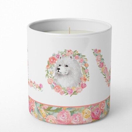 Carolines Treasures 3.75 x 3.25 in. Unisex Samoyed No.4 Love 10 oz Decorative Soy Candle WDK4481CDL
